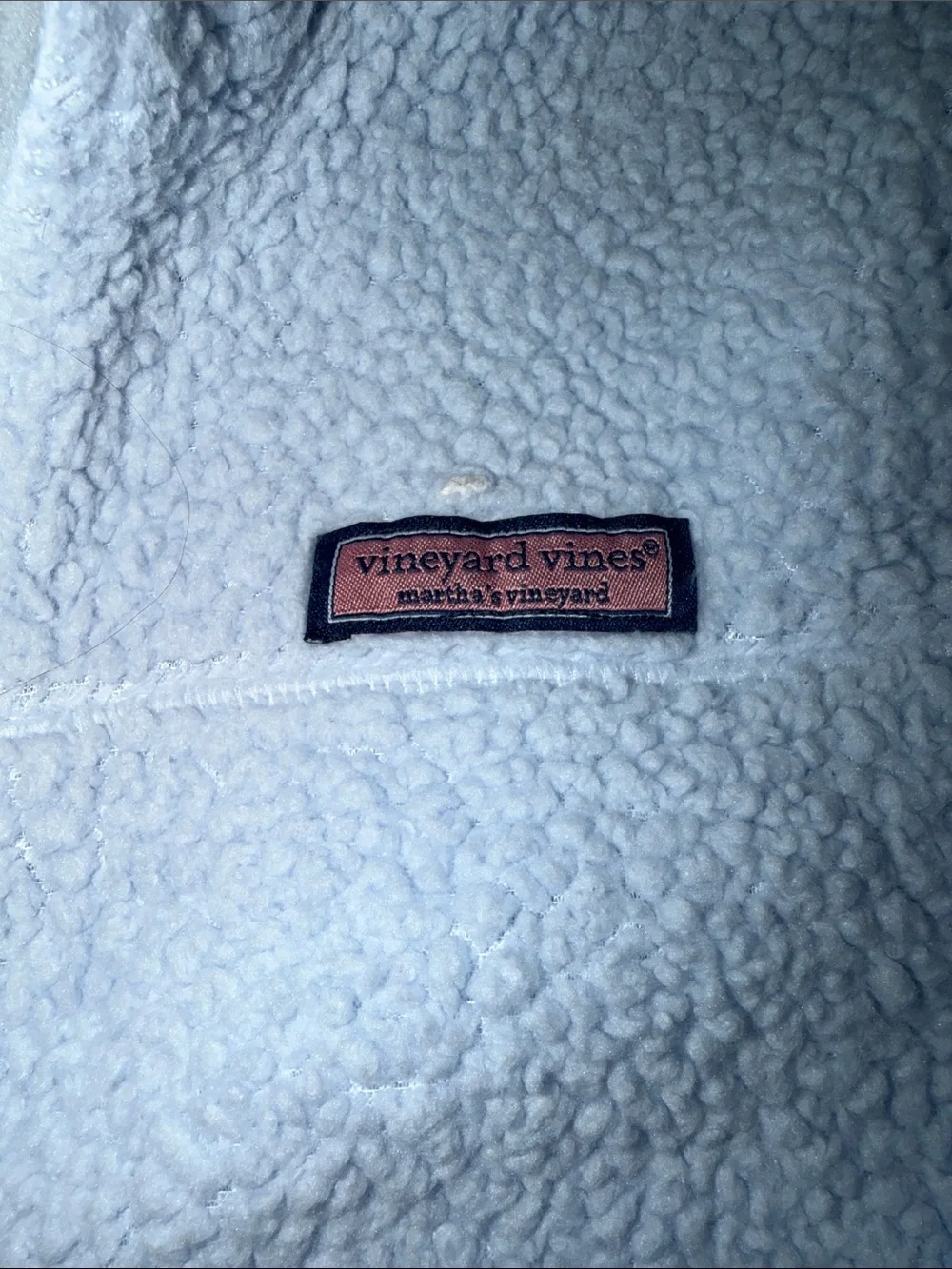 Vineyard Vines Kids Light Blue Sherpa Zip Jacket
